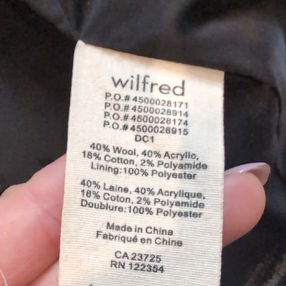 Wilfred Black and Gray Blazer with Textured Open-Front Design - Picture 3 of 5